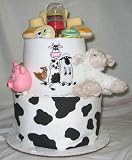 2 Tier Barnyard Baby Diaper Cake