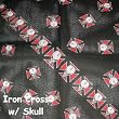 Iron Cross Skull Head Bandana 22 inch square