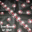 Iron Cross Skull Head Bandana 22 inch square