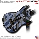 Camouflage Blue Skin fits Band Hero, Guitar Hero 5 & World Tour Guitars for XBOX 360 & PS3 (GUITAR N
