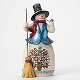 Jim Shore for Enesco Heartwood Creek Snowman with Pipe Figurine, 8.125"