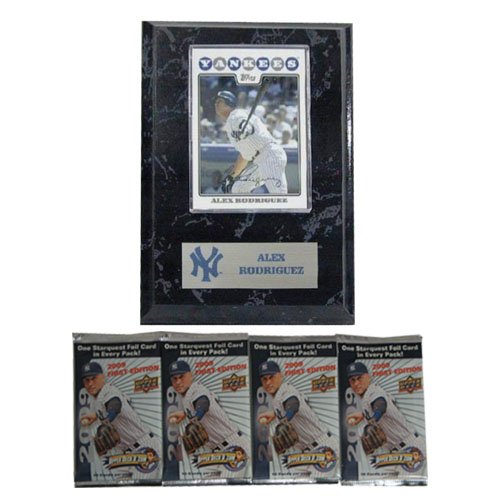 MLB Card Plaques - New York Yankees-Alex Rodriguez with FREE 4 p