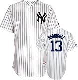 Alex Rodriguez Jersey: Youth 2011 Majestic Home White/Pinstripe Replica #13 New York Yankees Jersey