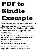 PDF to Kindle Example Kindle eBook