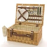 from La Roca 2 Person Wicker Picnic Hamper Beige