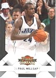2009 /10 Panini Threads Basketball Card # 76 Paul Millsap Utah Jazz Mint Condition - Shipped In Protective ScrewDown Display Case!