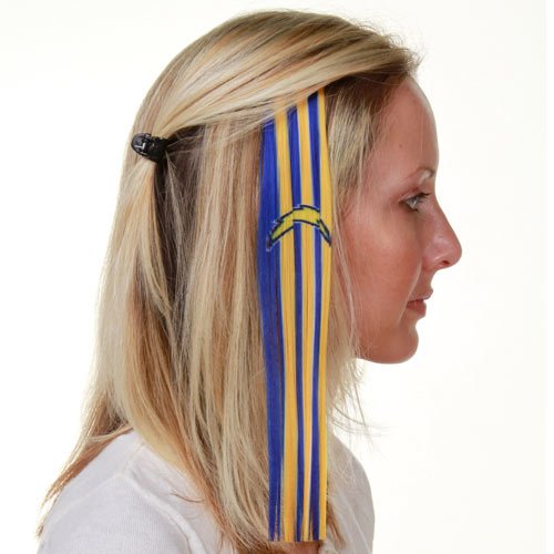 San Diego Chargers Ladies Gold-Navy Blue Sports Extension Hair Clips