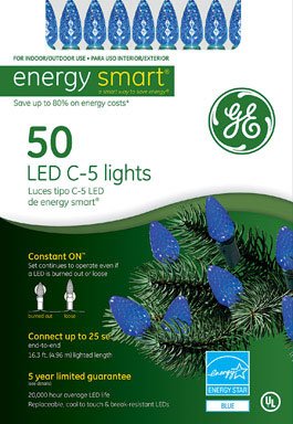 SANTA'S BEST CRAFT IMPORT GE-Z 97504 GE LED 50 LT C5 BLUE