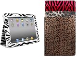 iPad 2 Zebra Housse en cuir pour Apple iPad 2 avec rabat/stand de positionnement support et le sort de veille