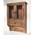 Rustikales Wandregal Wandschrank aus Holz 55cm mit 2 T�ren