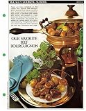  : McCall's Cooking School Recipe Card: Meat 14 - Beef Bourguignon (Replacement McCall's Recipage or Recipe Card For 3-Ring Binders)