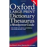 oxford large print dictionary thesaurus and wordpower guide