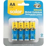 REPLACEMENT 1.2-v (800 mAH) NiCd Solar Batteries for Outdoor Solar LED Lights , Set of...