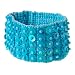 Turquoise Temptations Sequined/Beaded Stretch Bracelet