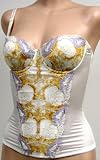 Venus $105 Ivory Floral Strapless Bustier #0022