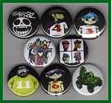 Gorillaz Set of 8 - 1 Inch Buttons
