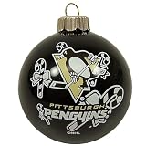PITTSBURGH PENGUINS OFFICIAL TEAM LOGO GLASS BALL CHRISTMAS ORNAMENT