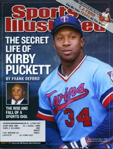 Sports Illustrated March 17, 2003 Kirby Puckett/Minnesota Twins, T.J. Ford/Texas, Boston Red Sox, San Antonio Spurs