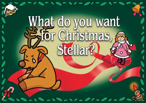 英語紙芝居 What do you want for Christmas, Stellar?