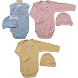 Drop Needle Long-Sleeve Bodysuit & Cap Set