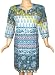 New Indian Womens Boho Cotton Shirt Blouse Kaftan Kurta Tunic Top Dress With Hand Block Print & Beads Work