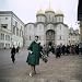 Dior Model in Soviet Union for Officially Sanctioned Fashion Show Posing in Public Ph...