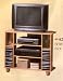 BEAUTIFUL NEW WOODEN TV / VCR / DVD STAND W. CD RACK