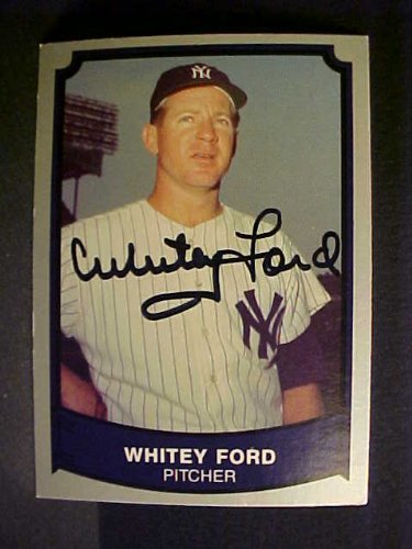 Whitey Ford New York Yankees #210 1989 Baseball Legends Signed Baseball Card