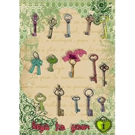 poster / affiche keys to your heart est disperible en (L x H): 30 x 40 cm de Elisandra