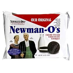 Newman's Own Organics Newman O's,  (Original) Creme Filled Chocolate Cookies, 16-Ounce Packages (Pack of 12)