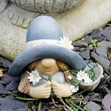 from Gardens2You Unusual Mrs Summer Hat Garden Gnome Ornament In Resin