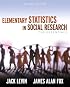Elementary Statistics in Social Research: The Essentials (2nd Edition)