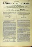 1895 LOUISE MADAME COMPANY SHAREHOLDERS OLD PRINT