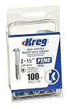 Kreg H9524 #7 x 1-1/2 Fine Washer-Head Screws, 100 pc.
