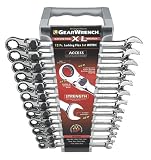 Gear Wrench 85698 12 Piece XL Lock Flex Ratcheting Comb Wrench Set-Metric