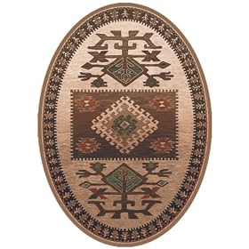 Stainmaster® Ahvas Area Rug - Brown (78"x109" Oval) by Stainmaster