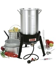 Bayou Classic 3016 30-Quart Outdoor Turkey Fryer with Basket and Fry Pot by 