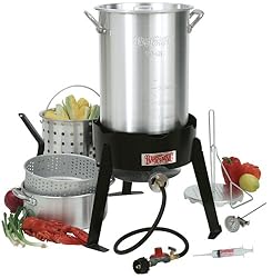 Bayou Classic 3016 30-Quart Outdoor Turkey Fryer with Basket and Fry Pot
