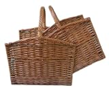 Open Ended Log Basket . Sturdy, Quality, 2 Tone Wicker. Rectangular