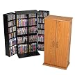 Tall Locking Media Storage Cabinet - Black