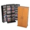 Tall Locking Media Storage Cabinet - Black