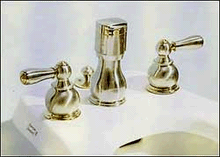 American Standard Hampton Bidet Fitting, Satin with Brass Accents #7391.733.297