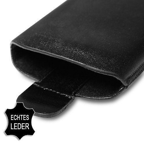 Blumax Slide-Case Lederetui f&uuml;r Nokia N97 Mini / 5230 / 5288 schwarz Preisvergleich