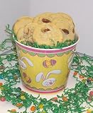 Gourmet Food : Scott's Cakes 1 lb. Almond Cookies in a Yellow Bunny Pail