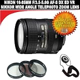 cheap Nikon 16-85mm f/3.5-5.6G AF-S DX ED VR Nikkor Wide Angle Telephoto Zoom Lens + DB ROTH Accessory Kit