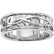 14K White Gold Thorns Lady's Wedding Band