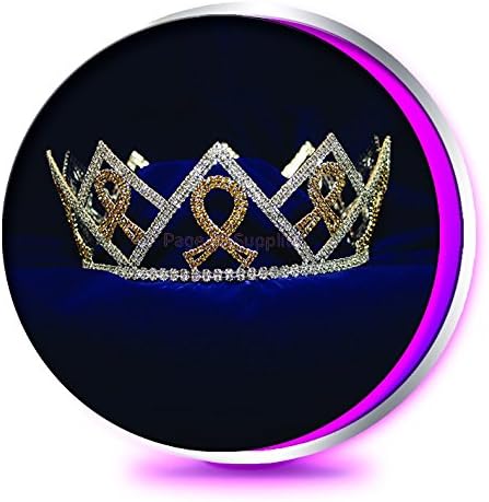 The Awareness Series - Rhinestone Tiara - Pageant, Wedding, Prom, Homecoming, or Bridesmaid Crown (Gold King)