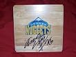Anthony Carter Autographed Denver Nuggets Logo Floorboard, Proof
