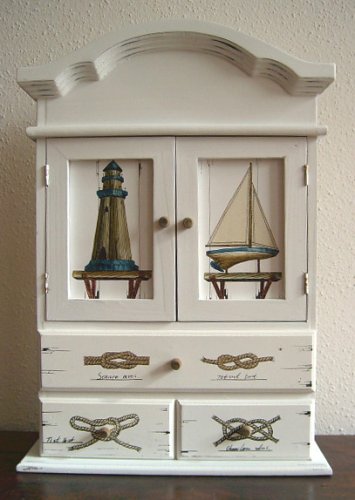 maritimer Wandschrank Serie Landhaus 41cm Handarbeit