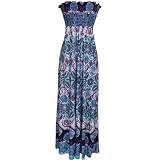 Hawaiian Smocked Tube Maxi Dress Junior Plus Size